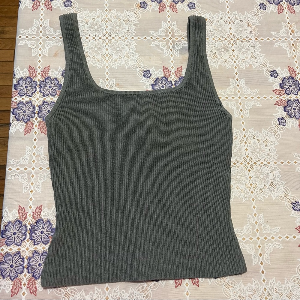 Babaton sculpt knit square neck tank